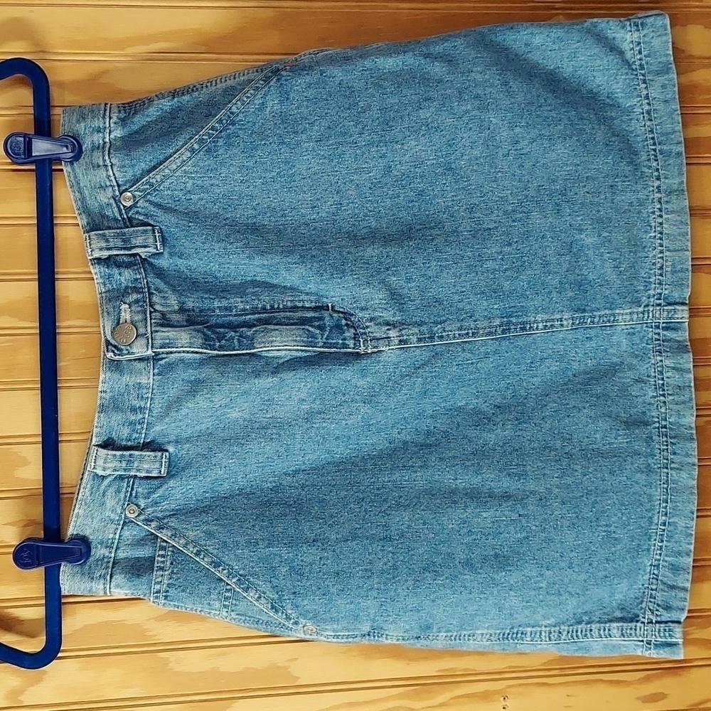 Lee riveted dungarees Jean skirt - Picture 2 of 5